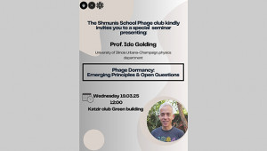 A Special Seminar Presenting - Prof. Ido Golding