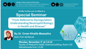 Special Seminar - Dr. Eman Khatib-Massalha