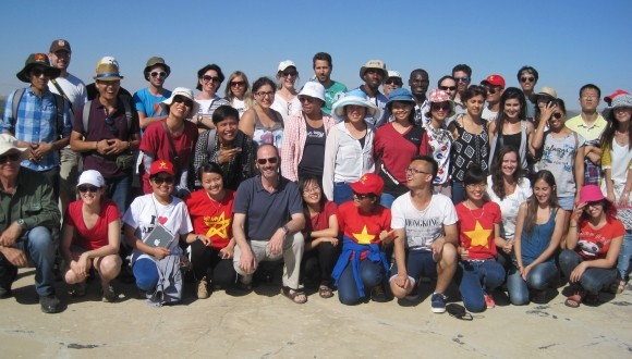 Students on a field trip, as part of the Introduction to Food Security course